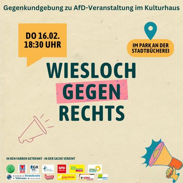 Kundgebung „Wiesloch gegen Rechts“